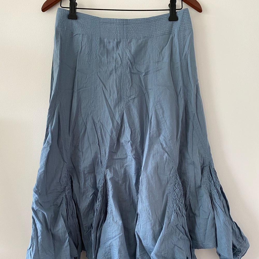 Fei Anthropologie pleated cotton skirt